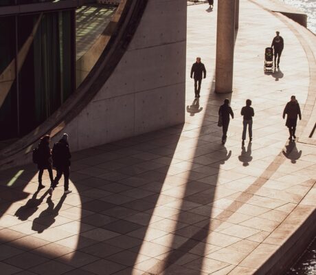 people, road, the shade, light, building, urban
